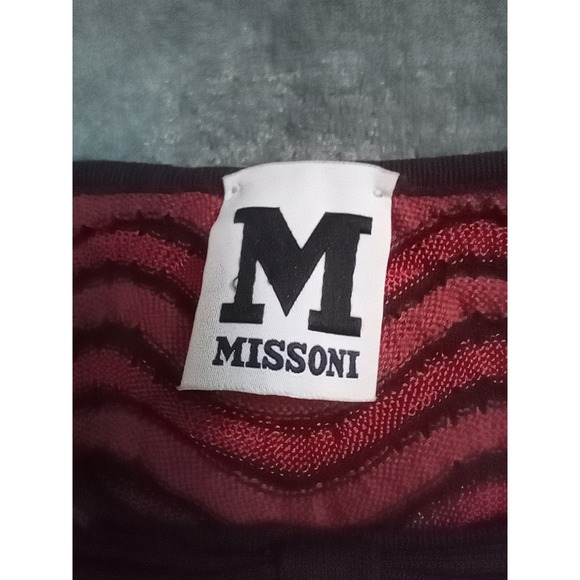 Vintage Missoni Dress Multicolor Wave Sheath Size IT 44 Retro Long Sleeve Knit - Picture 6 of 12